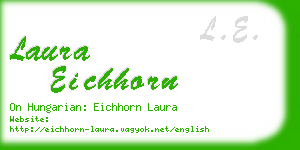 laura eichhorn business card